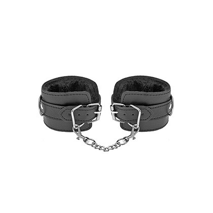 Lover's Handcuffs  - Plush Handcuffs Black