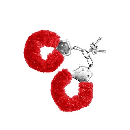 Furry Cuffs - Handcuffs Red