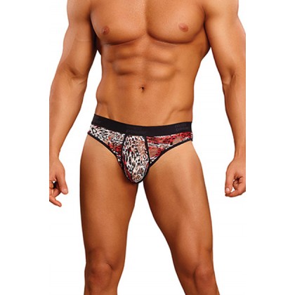 Micro Thong Leopard Red