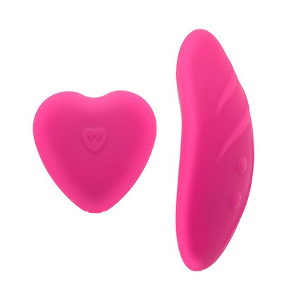 S PLEASURES RECHARGEABLE HEART REMOTE PANTY VIBE PINK C/ TANGA