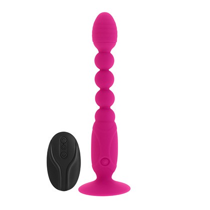 Anal Vibrator w/Remote 2 motors USB Rechargeable - Pink