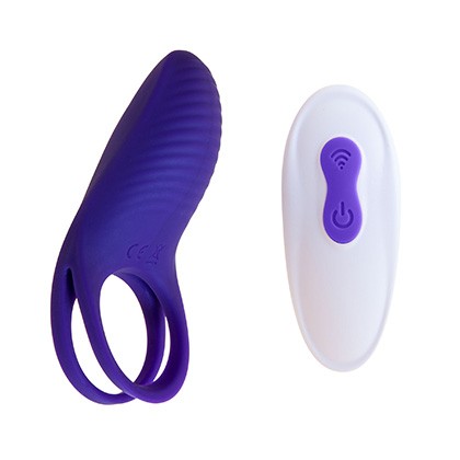 Cockring w/remote - Purple