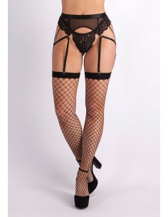 GARTER SET BLACK O/S