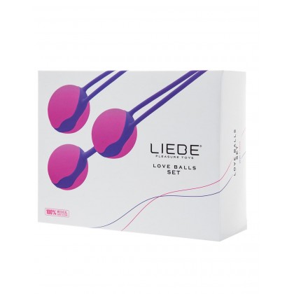 Set Bolas Chinas Liebe Lila/Fucsia
