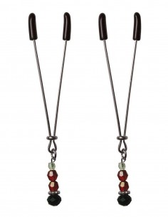 Ruby Black Nipple Clips