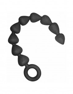 SILICONE ANAL BEADS: BLACK