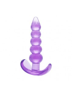  BUBBLE ANAL PLUG CLEAR PURPLE