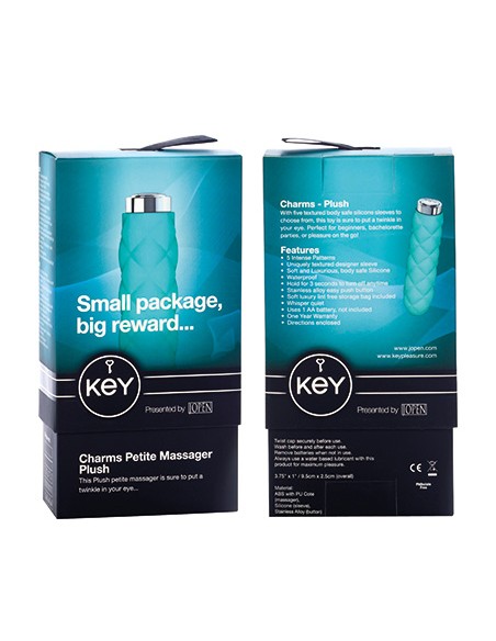 Mini Masajeador Charms Plush Azul Turquesa
