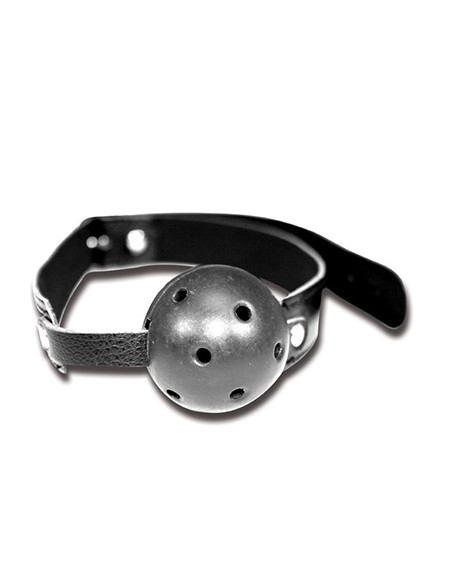 Mordaza BDSM con bola con agujeros