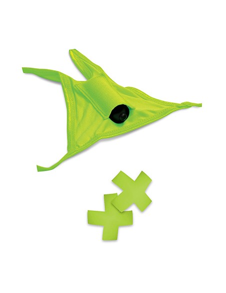 Neon Vibr Panty  & Pasty Set Green
