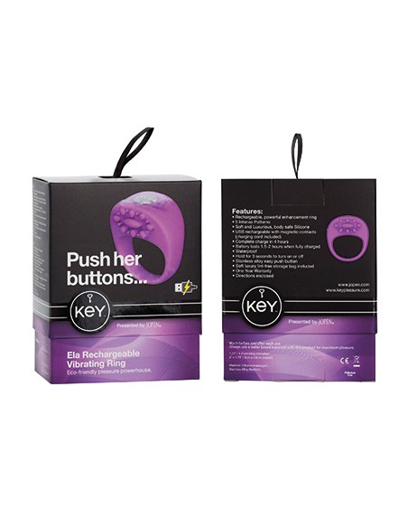 Anilla Vibradora Recargable Ela Lavanda