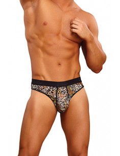 Micro Thong Leopard Brown