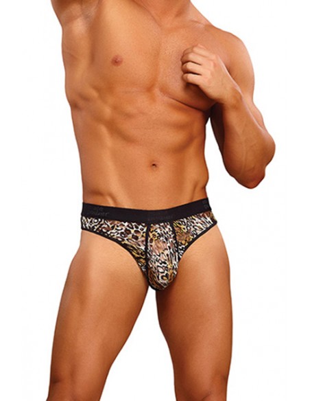Micro Thong Leopard Brown