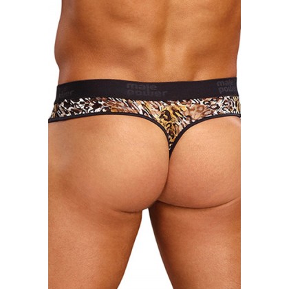 Micro Thong Leopard Brown