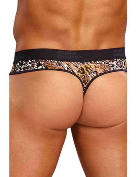 Micro Thong Leopard Brown
