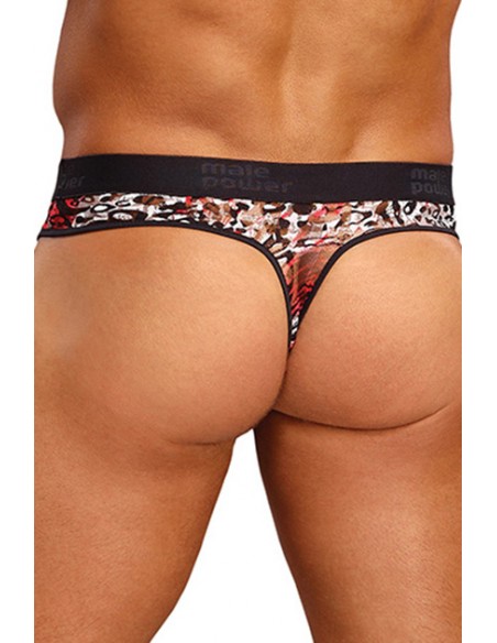 Micro Thong Leopard Red