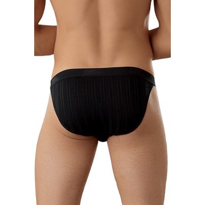 Textured Enhancer Bikini Black