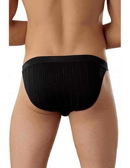 Textured Enhancer Bikini Black