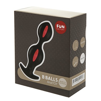 Plug Anal B-Balls Magenta/Negro