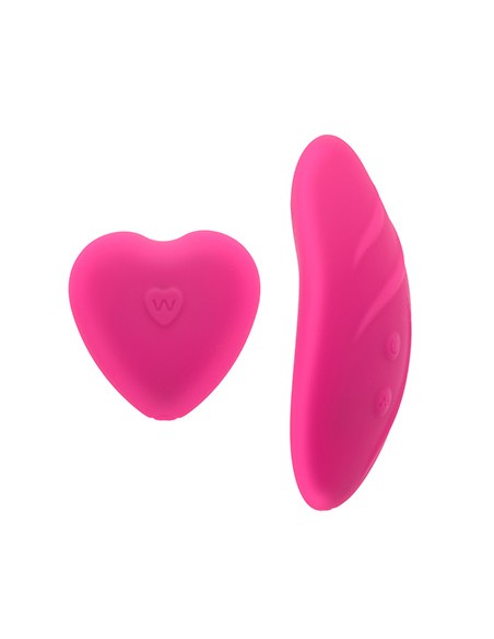 S PLEASURES RECHARGEABLE HEART REMOTE PANTY VIBE PINK C/ TANGA