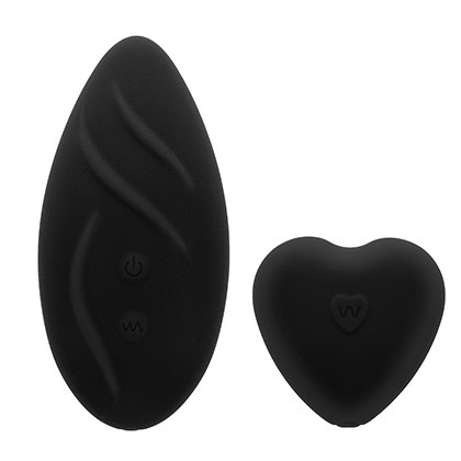 S PLEASURES RECHARGEABLE HEART REMOTE PANTY VIBE BLACK C/ TANGA