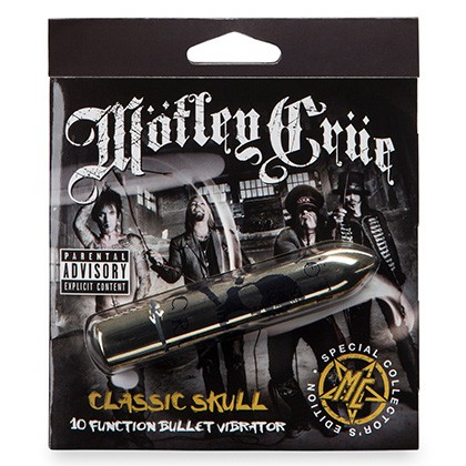 Motley Crue Classic Skull 10 Function Bullet Vibrator Gold