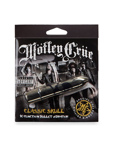 Motley Crue Classic Skull 10 Function Bullet Vibrator Gold