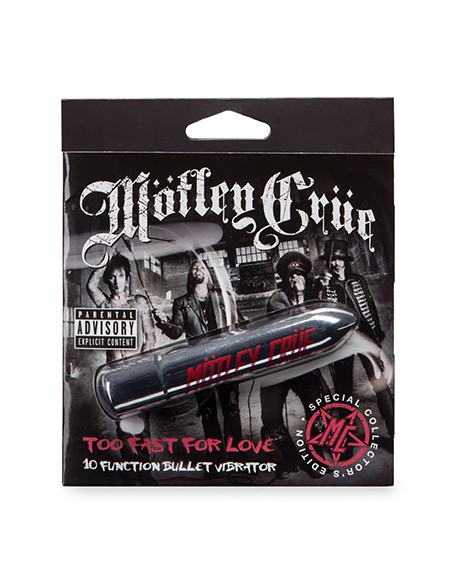 Motley Crue Too Fast For Love 10 Function Bullet Vibrator Silver