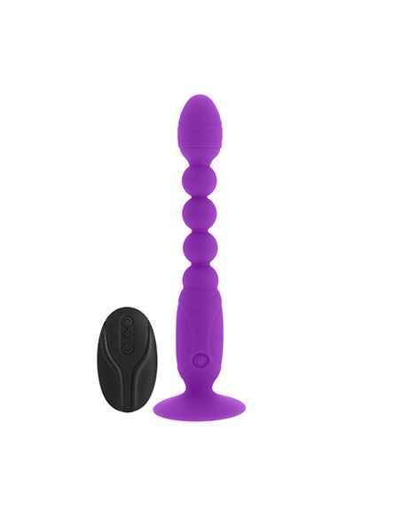 Anal Vibrator w/Remote 2 motors USB Rechargeable - Purple