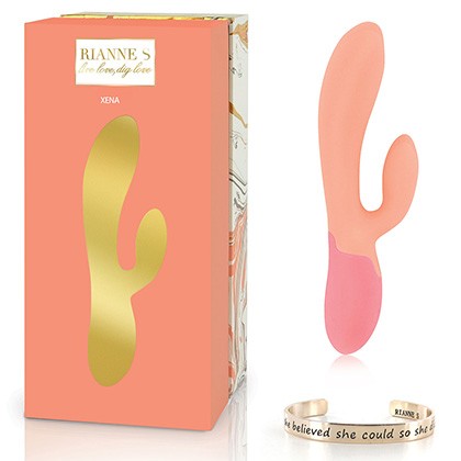 Rianne S - Xena Rabbit Vibrator Peach & Coral