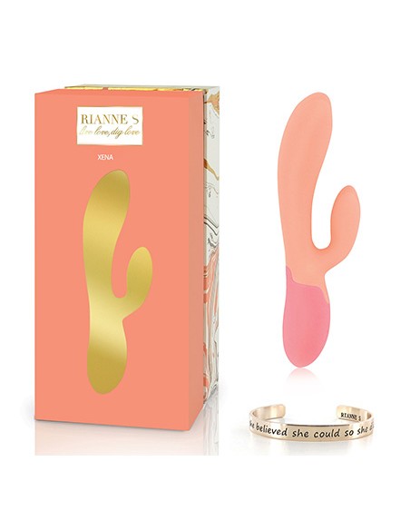 Rianne S - Xena Rabbit Vibrator Peach & Coral