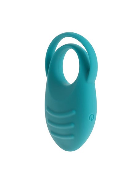 DUAL COCK RING - TURQUOISE 