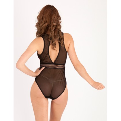 Body Floral Negro/Rojo TU