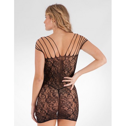 Vestido Floral Tirantes finos Negro TU