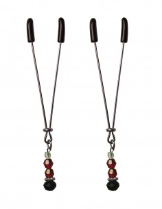Ruby Black Nipple Clips